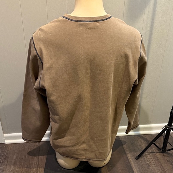 Quest Men’s Large Classic Tan Long Sleeve Men's Shirt - Picture 4 of 5